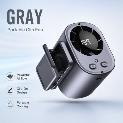 ❄️TYIIPLUS™ 199-Speed USB Rechargeable Clip-On Fan – Portable, Strong Clamp, Long-Lasting Battery for Car, Desk & Travel