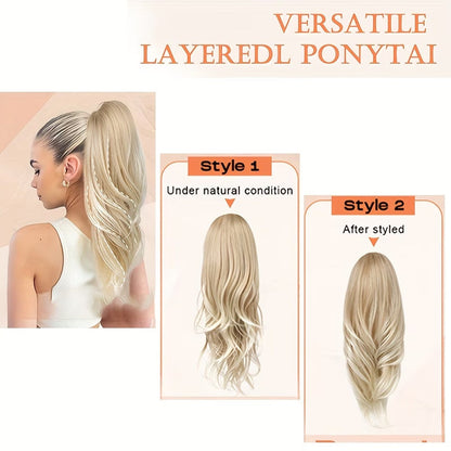 Voluminous Layered High Ponytail Extension – Instant Glam Hairpiece ✨