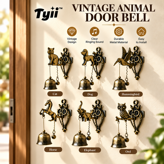 Vintage Animal Shaped Hanging Entry Chime