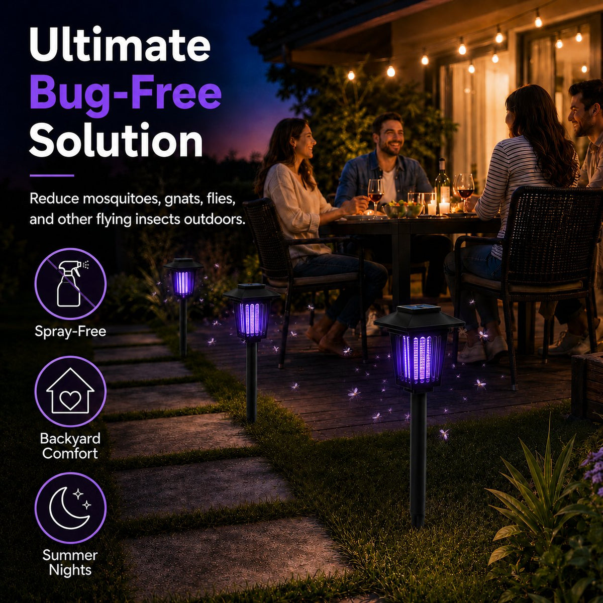 Solar Mosquito Zapper Path Light