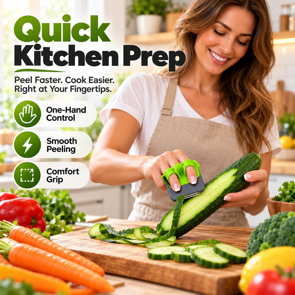 🥒 Finger Peeler — Peel Faster, Cook Easier with Your Fingertips