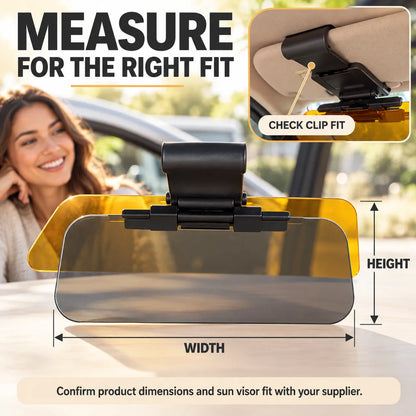 Dual-Panel Clip-On Car Sun Visor