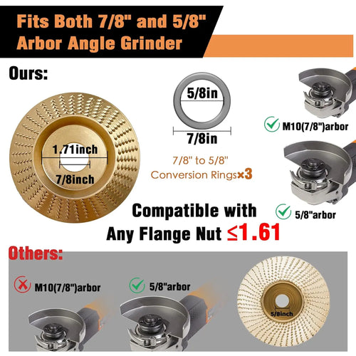 11PCS Wood Carving Disc Set for 4