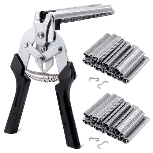 M Type Hog Ring Pliers Kit – Semi-Automatic Spring-Loaded High-Efficiency Cage & Fence Repair Tool