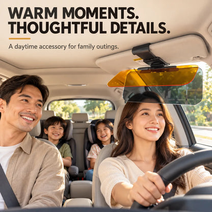 Dual-Panel Clip-On Car Sun Visor