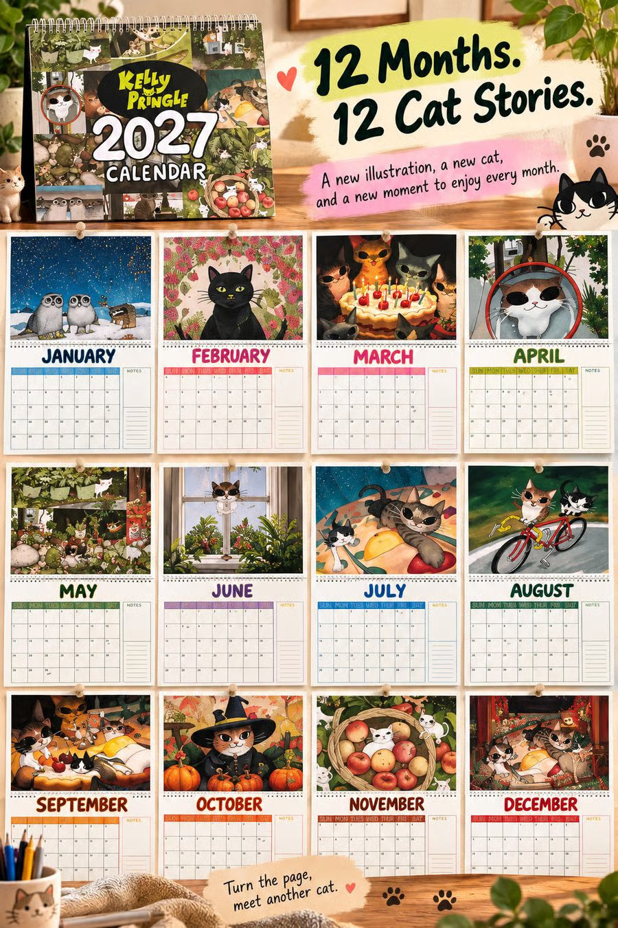 📆2027 Kelly Pringle Calendar