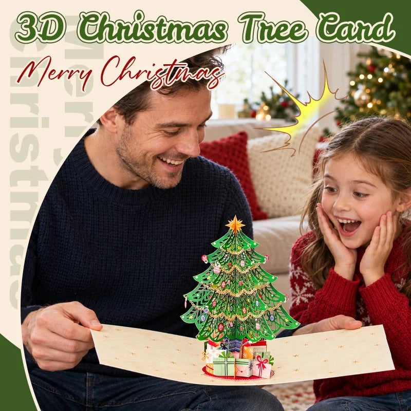🎄 3D Pop-Up Christmas Tree Greeting Card – A Magical Surprise in Every Open🎁