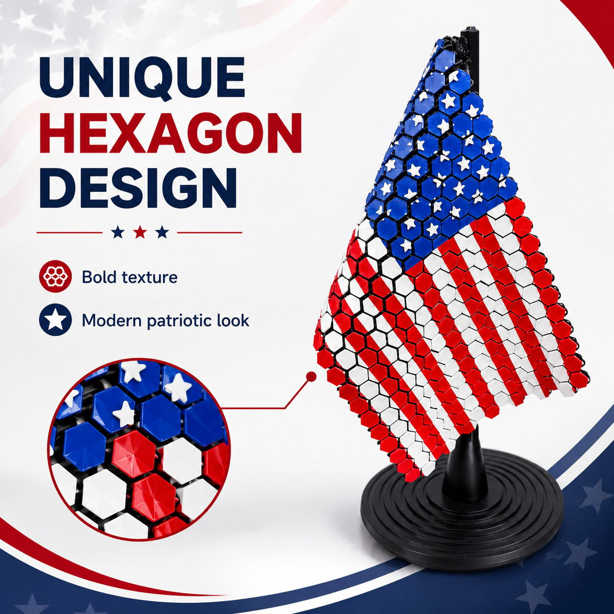 🇺🇸 Flag Chain Mail Patriotic Desk Decor