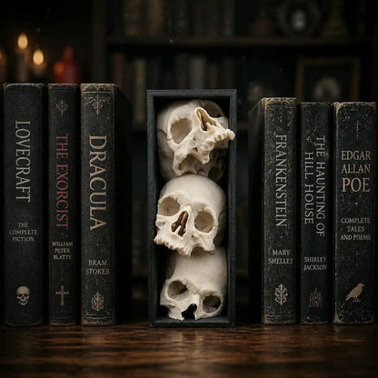 💀Pile of Skulls Book Nook📚Turn an Empty Shelf Into a Dark Masterpiece