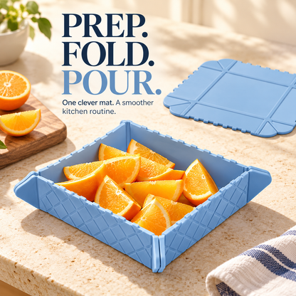 🥗 2 PCS Foldable Silicone Cutting Mat & Serving Tray