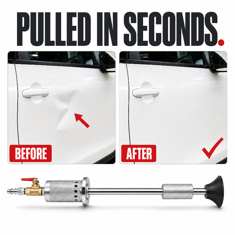TYIIPLUS™ Pneumatic Dent Puller Kit with 3 Suction Cups (3.2", 4.7", 6.1") | 23.2" Paint-Safe Auto Body Dent Repair Tool for Cars & Light Trucks