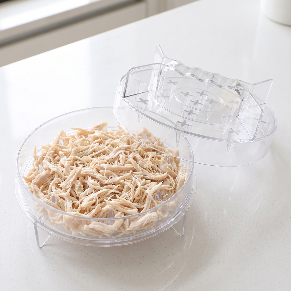 Transparent Meat Shredder – Easy Twist Tool for Chicken, Pork & Beef
