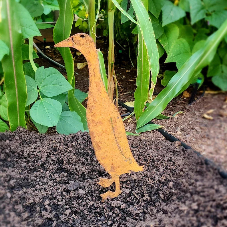 Handmade Metal Garden Art - Rusted Garden Decor