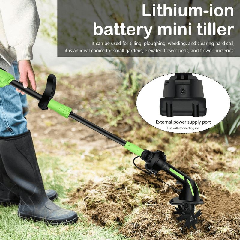 Tyiiplus™ 2-IN-1 Cordless Tiller & Cultivator with Extendable Pole