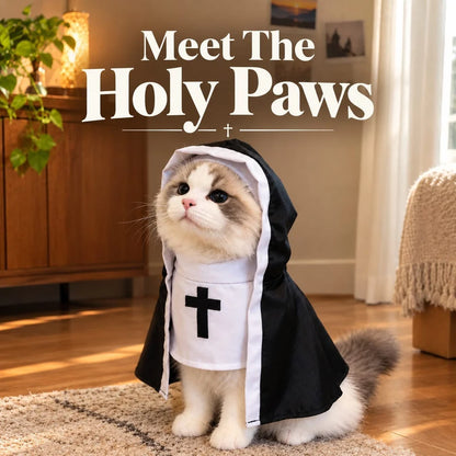 Pet Nun Costume – Funny Halloween Outfit for Dogs & Cats