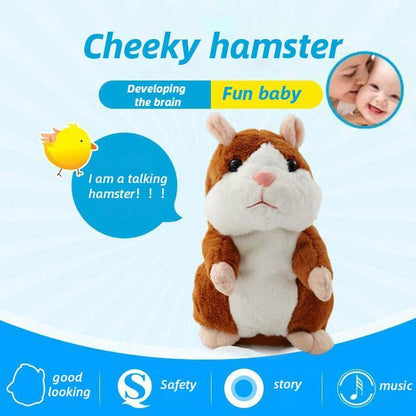 🐹 Talking Hamster Plush – Repeats Your Words & Shakes Its Head for Laugh-Out-Loud Fun 🎁