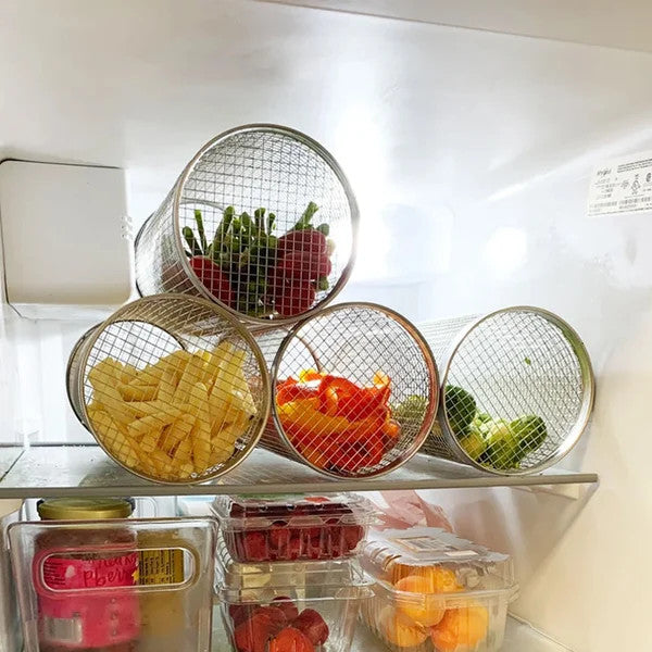 360° Rolling Grill Basket – Keep Veggies Together, Flip with Less Fuss