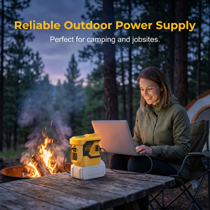 🏕️ OUTDOOR POWER DEAL⚡TYIIPLUS™ Portable Battery Power Inverter – AC Outlet, USB & LED Light Power Adapter